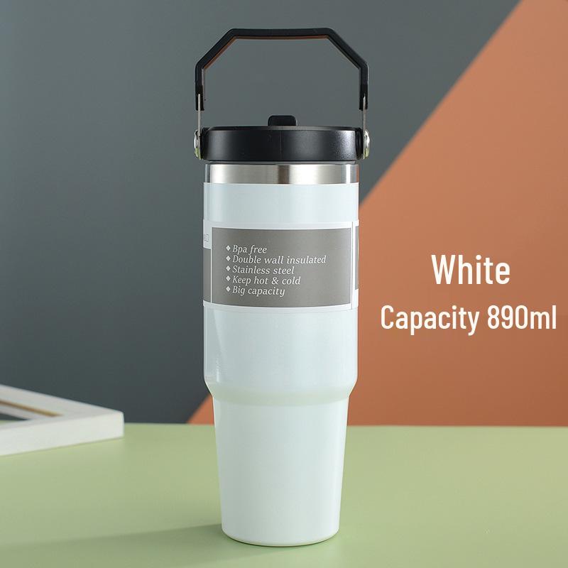 Premium Large-Capacity Stainless Steel Sports Thermos Cup - Portable and Car-Compatible