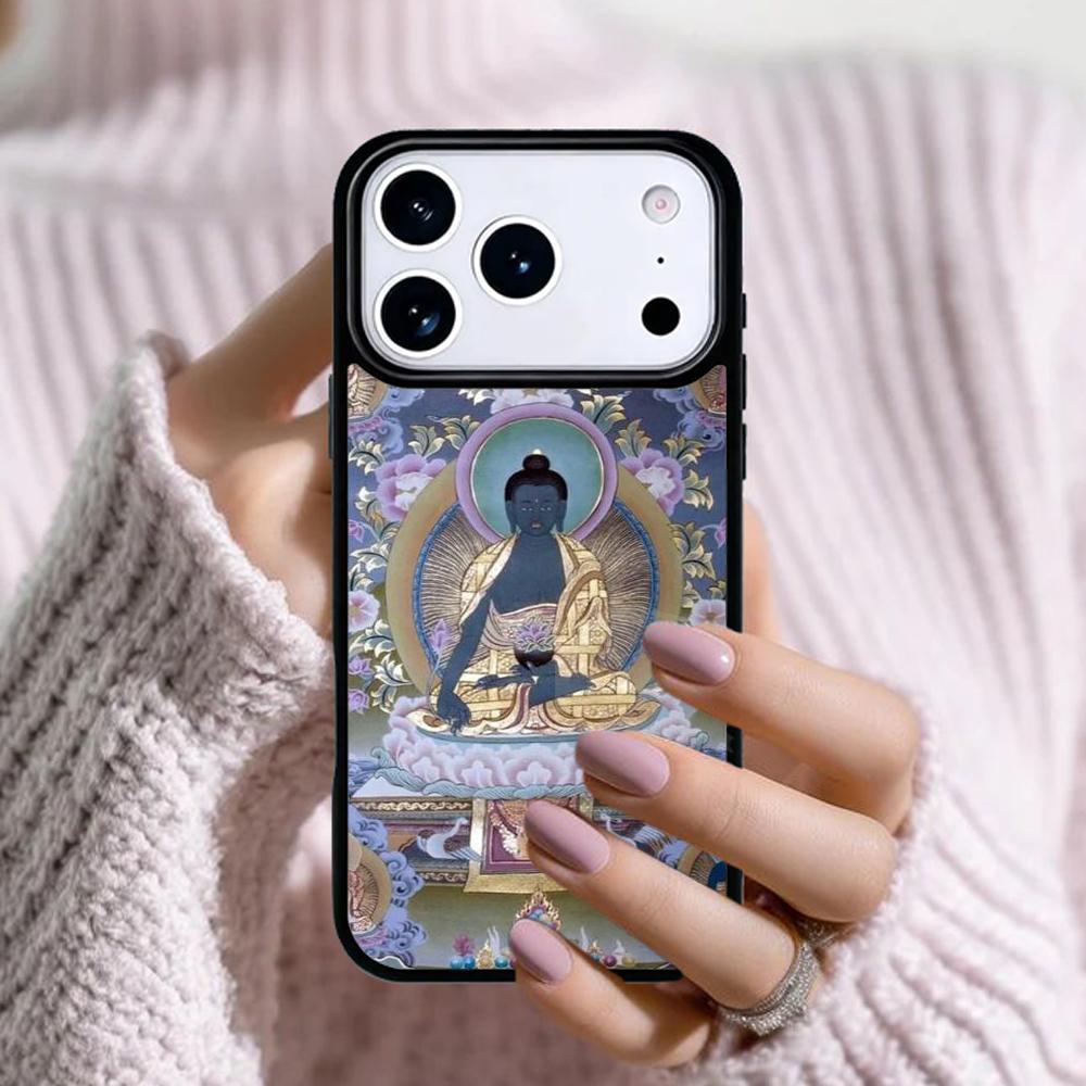 Medicine Buddha Phone Case For Apple iPhone 17 Air 16E 15 14 Plus 13 12 11 Pro Max Mini Funda Cover