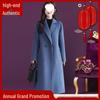 Elegant Women's Double-Sided Wool & Cashmere Coat - Long, Plush, Plus Size, 2025 Winter Collection