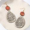1 Pair Of Hollow Mesh Water Droplet Earrings, Retro Hook Earrings, Suitable For Daily Wear