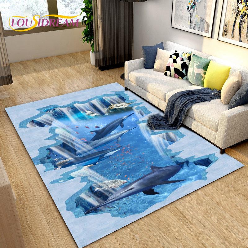 3D Illusion Animal,Zoon,Beast Area Rug Large,Carpet for Living Room Bedroom Sofa,Kitchen Doormat Non-slip Floor Mat Tapis Salon