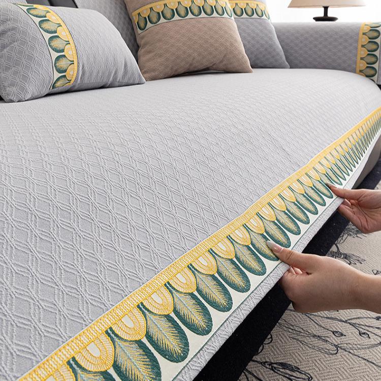Modern Velvet Chenille Sofa Cushion Cover - Pet Friendly, All Seasons, Non-Slip Universal Sofa Cover, Suitable for Single To Four-Seater Sofas