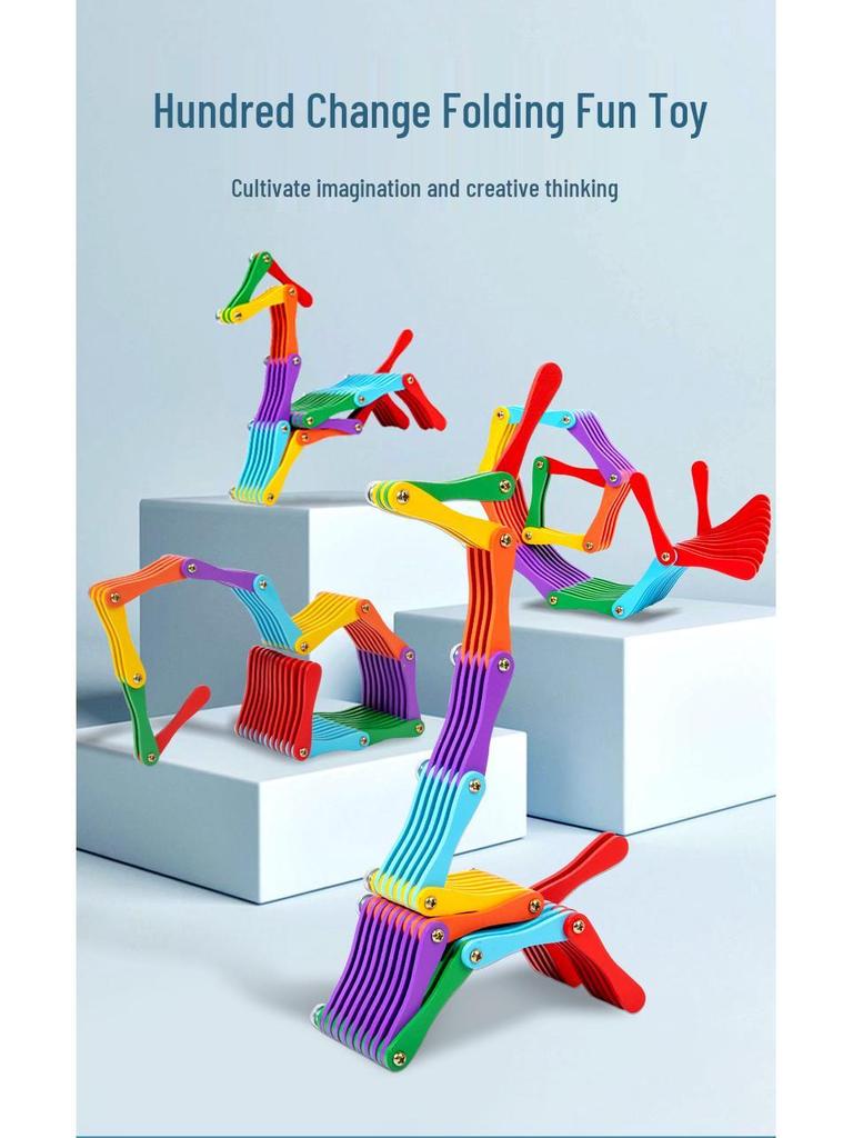 Versatile Folding Building Blocks for Kids – Enhance Hand-Eye Coordination & Brain Development