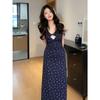 Beach Skirt Niche Non-collision Seaside Vacation Daughter Wind Sexy Hot Girl Long Neck Suspender Dress Female Summer