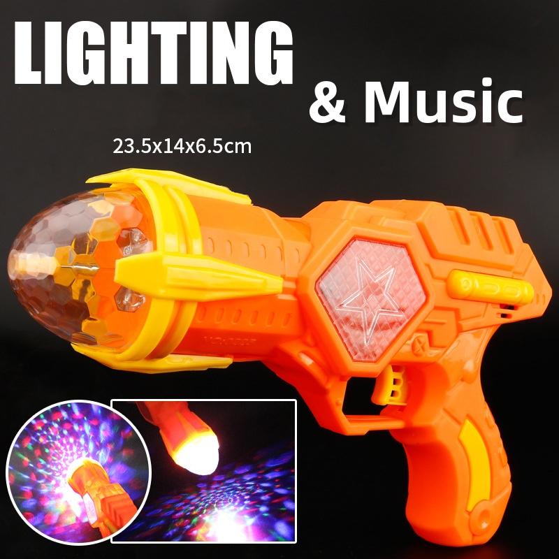 Pistola Giocattolo Elettrica con Luci di Proiezione Arcobaleno & Musica Pistole Giocattolo per Bambini Pistola Giocattolo Luminosa Ragazzi Ragazze Regali