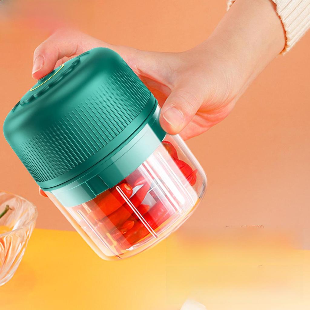 Compact Wireless Electric Garlic Masher – Multi-Function Mini Food Processor