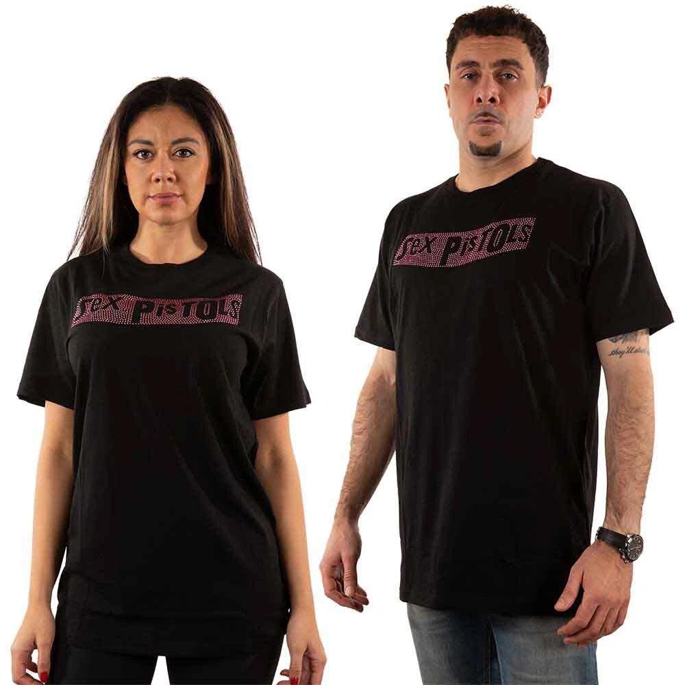The Sex Pistols Unisex Embellished T-Shirt: Logo (Diamante) (Medium) 2XL