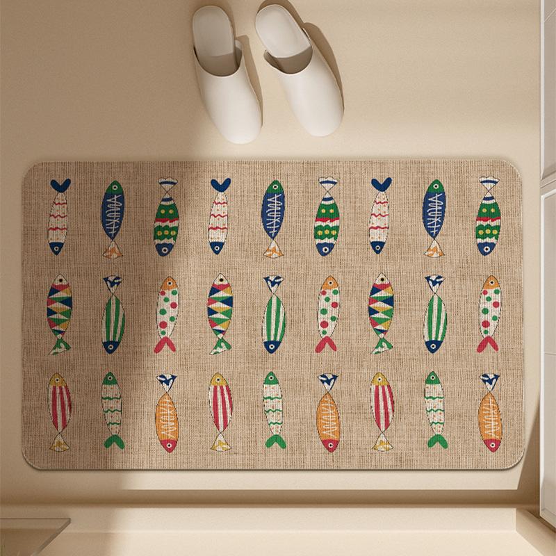 Bathroom Floor Mat Toilet Anti Slip Mat Bathroom Door Mat Foot Mat Door Mat