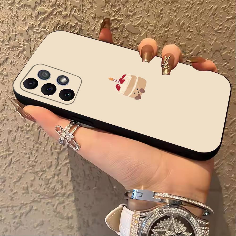 

Cute Food Phone Case For Samsung Galaxy A13,A21s,A22,A31,A32,A52,A53,A71,A80,A91 Soft Black Shell SamsungA22 4G