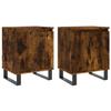 Nightstands (2 Pcs) Smoked Oak 40 X 30 X 50 Cm Particleboard