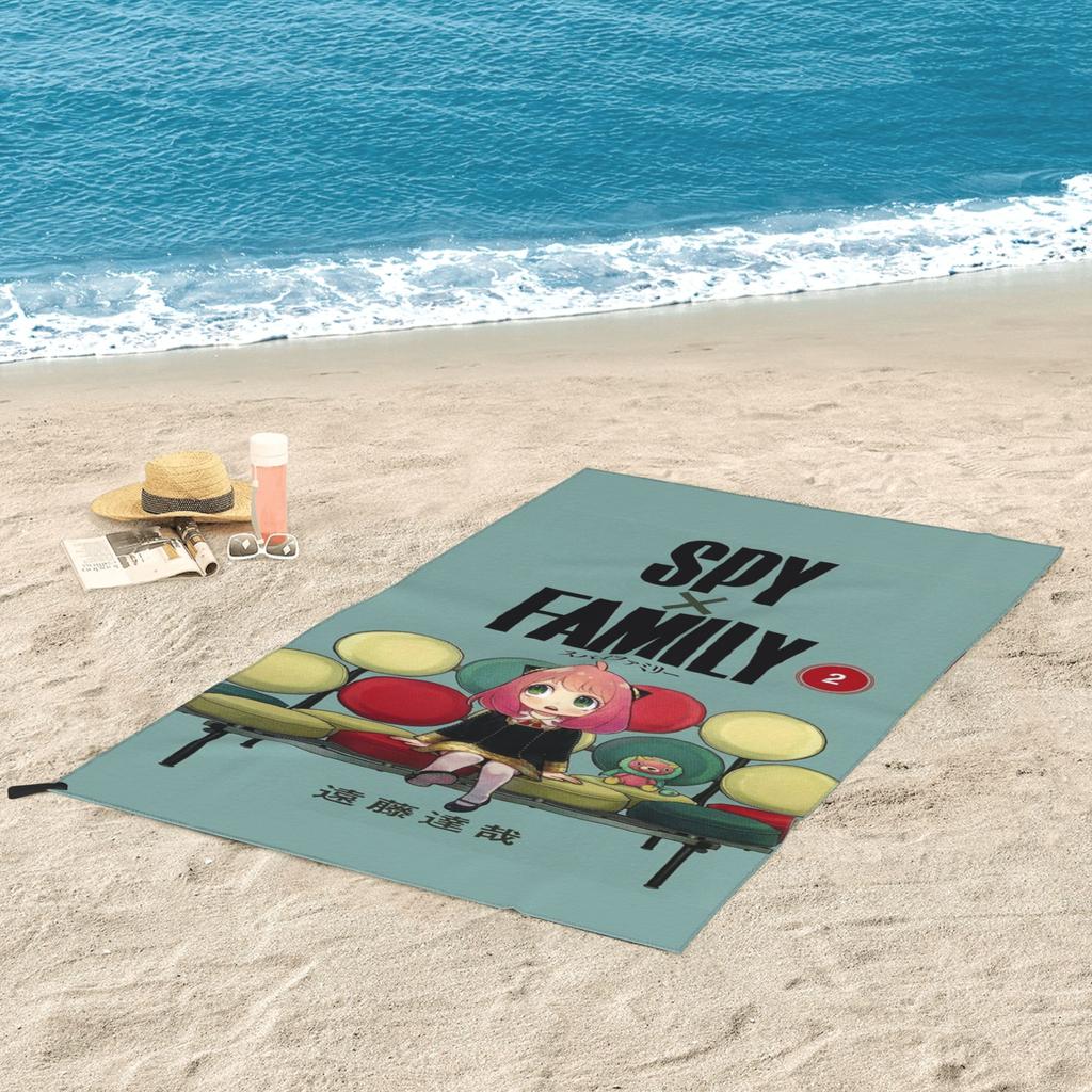 Kawaii Manga Spy X Family Beach Towel Soft Microfiber Quick Dry Absorbent Quick Towels For Yoga