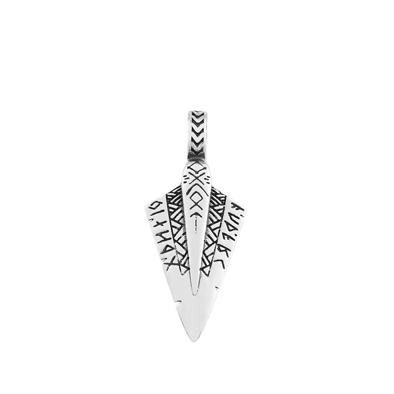 

Fashion Retro Viking Rune Spear Pendant for Women Charm Nordic Stainless Steel Men Necklace Popular Valentine s Day Gift Jewelry
