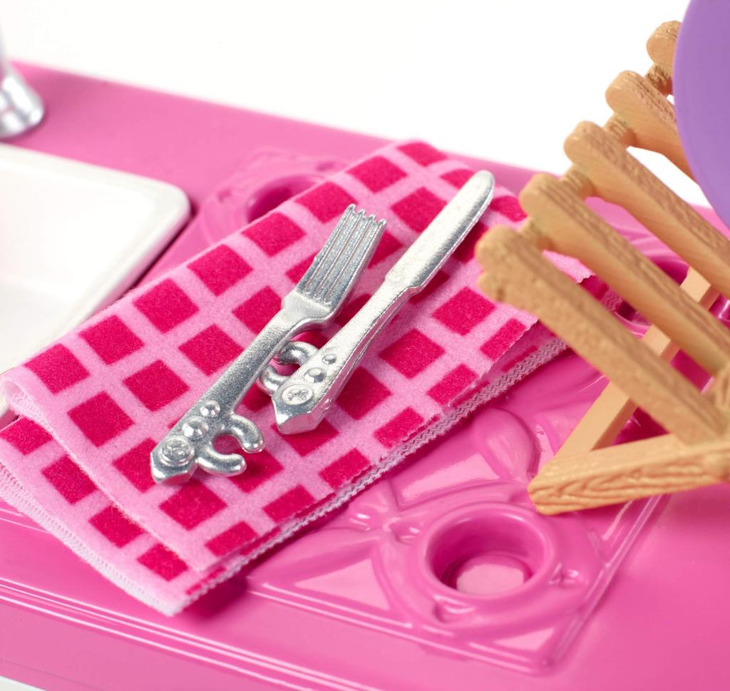 Barbie Indoor Furniture Set with Kitchen Dishwasher