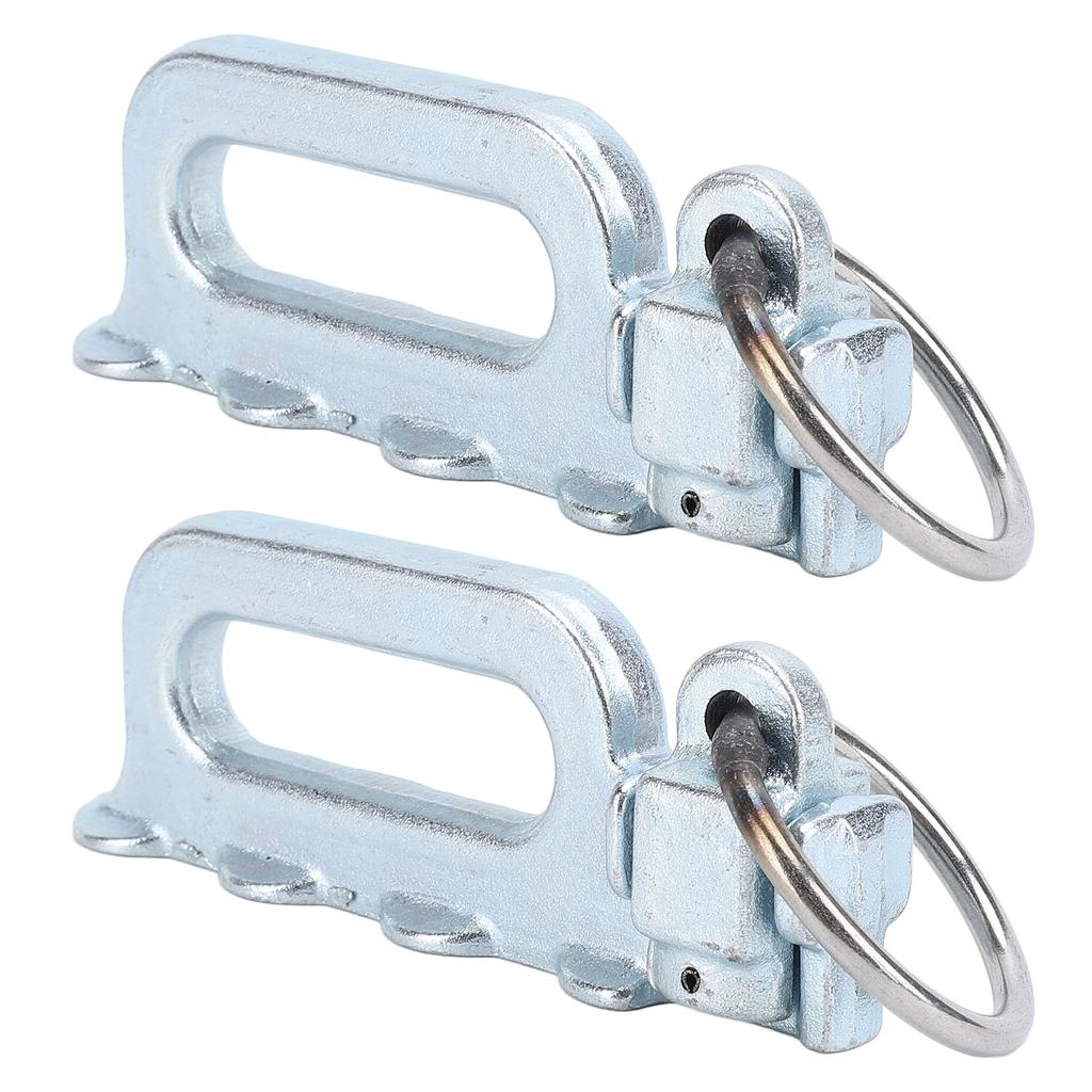 2 Pcs L Track Double Stud Tie Down Fitting with O Rings Carbon Steel for Truck Bed Cargo Control Pickup RV ATV