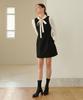 Paul And Alice Boatneck Mini Dress / Black