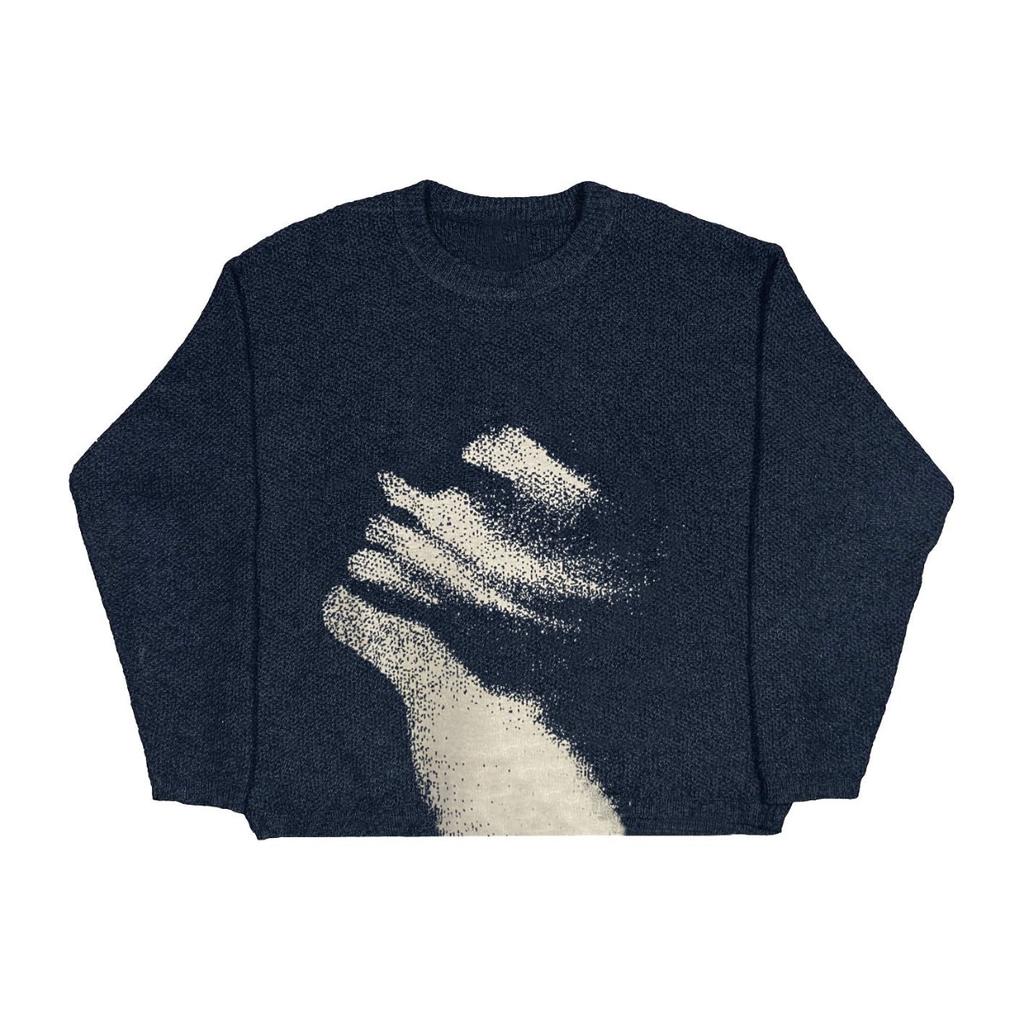 DRIPX Autumn Winter Retro Pullover Sweater Fashion Long Sleeve Star Pattern Y2K Sweater Casual Harajuku Knit Sweater Unisex