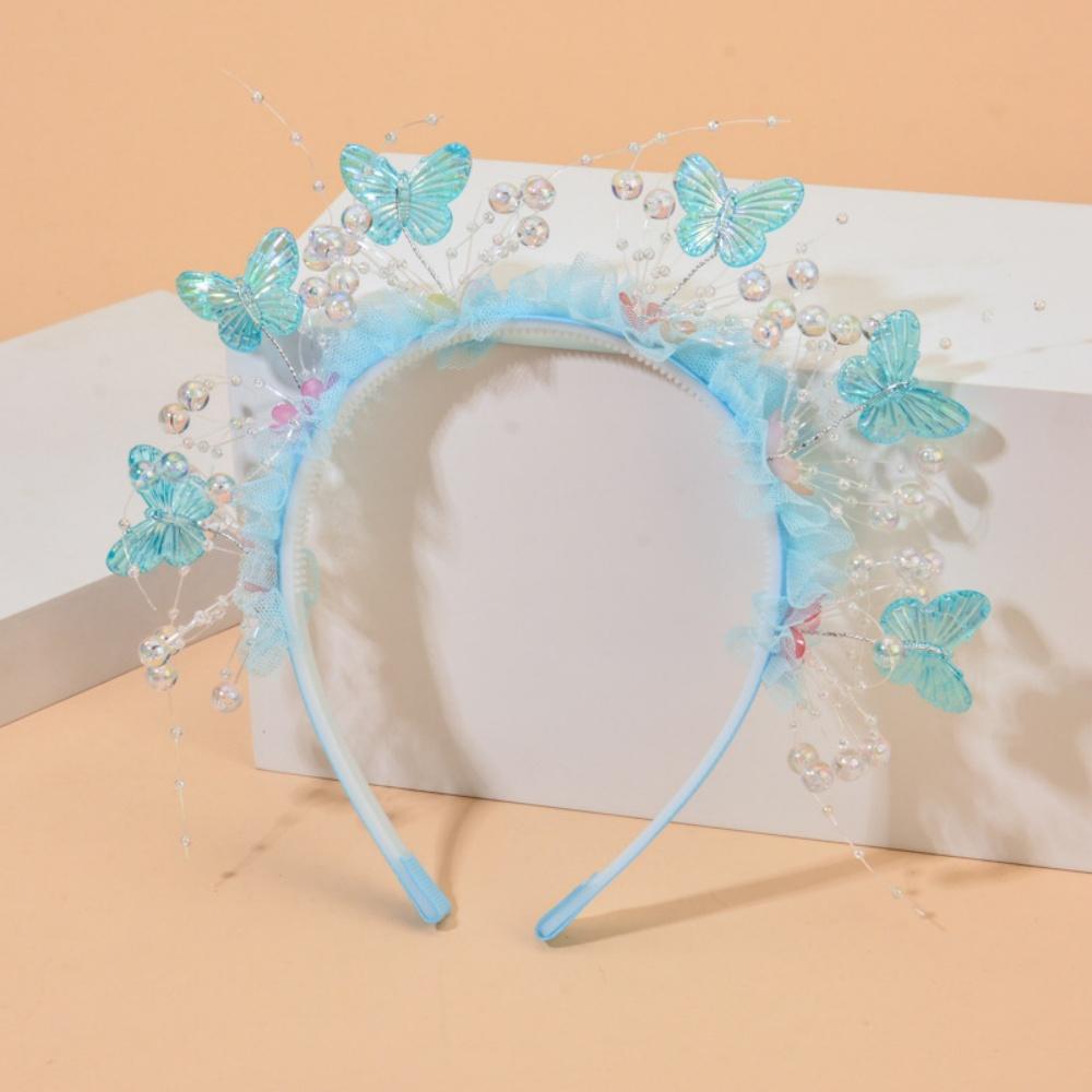 2026 New LED Light Up Butterfly Flower Headbands Girls Women Fairy Glow Headband Birthday Halloween Christmas Party Supplies