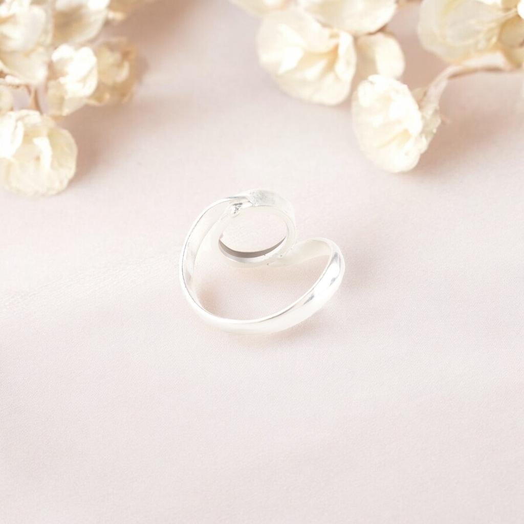 White Selenite Gemstone 925 Sterling Silver Handmade Ring Jewelry Designer Ring RR-53-37