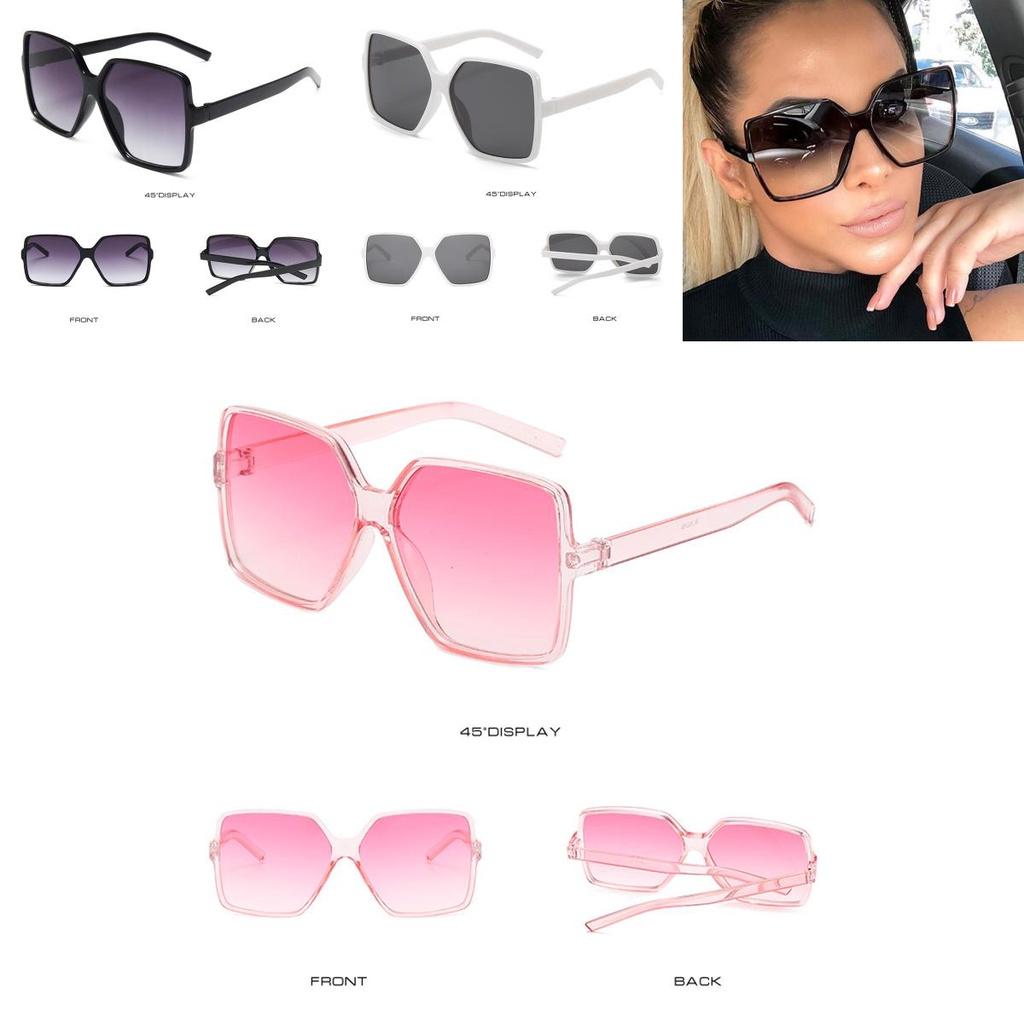 Fashionable Women's Oversized Square Sunglasses With Durable Ac Lens For Outdoor Glam