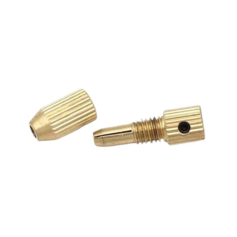 1Set Mini Drill Collet Chuck 2.0mm Shaft Hole Brass Motor Shaft Clamp Brass Chucks Adapter For Power Tool Accessory Tool Set
