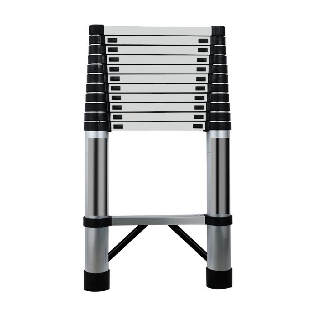 

Телескопическая раздвижная лестница Складная телескопическая лестница из нержавеющей стали с механизмом блокировки Многоцелевая складная лестница