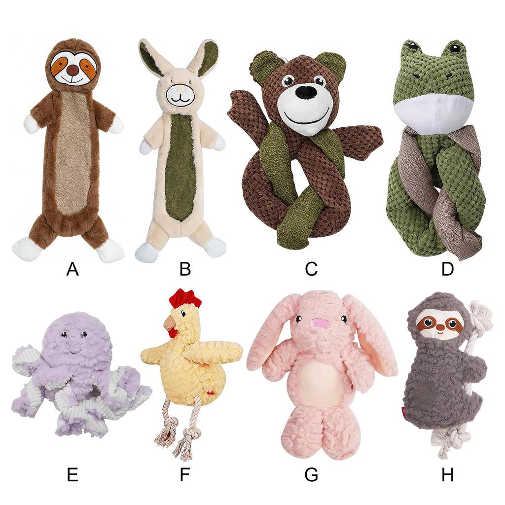 Plush Squeaky Dog Chew Toy with Soft Squeaker Cute Stuffing Chew Toy Tear- for Small Medium Large Dogs Indoor Outdoor