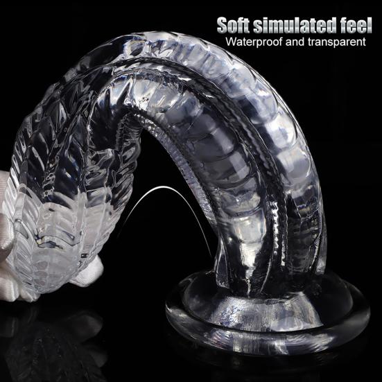 Suction Cup Fantasy Animal Dildo for Women, Soft Alien-Shaped Fake Phallus, Real Touch Adult Toy for Solo Hands-Free Play