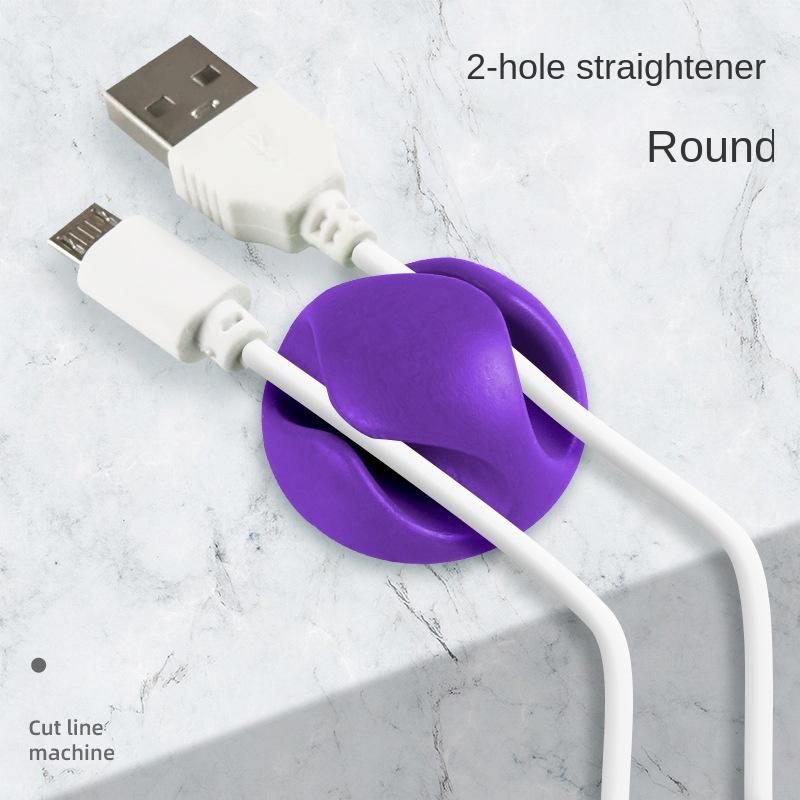 2 teile/satz Kabel Management Wickler Gummi 2 Kabel Halter Clips für Auto Tisch Ladekabel Kopfhörer Kabel Organizer Clips
