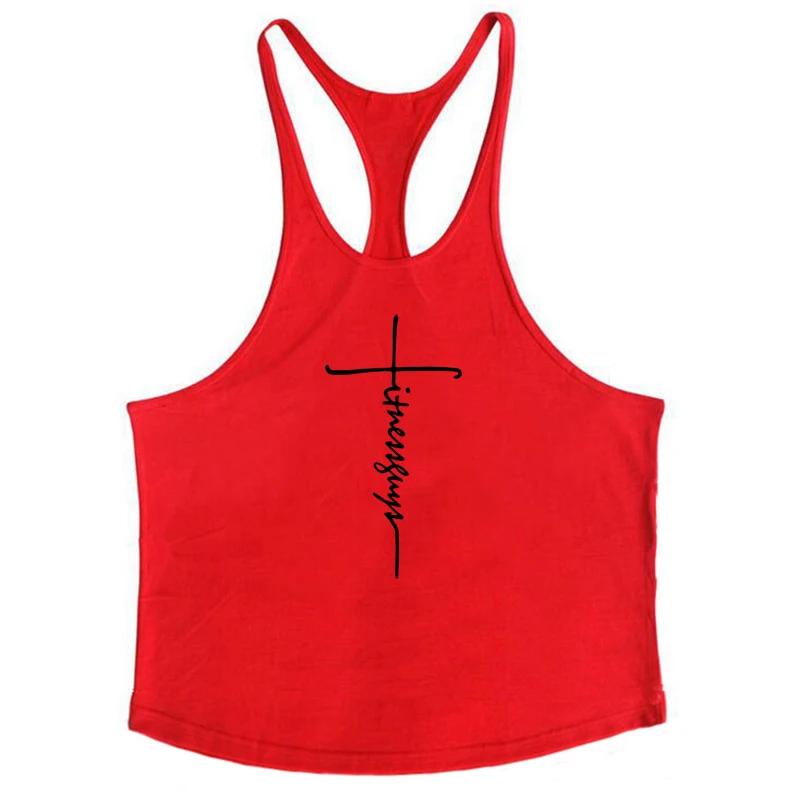 Muscleguys Running Vests Men Gym Stringer Tank Tops Bodybuilding Clothing Cotton Sleeveless Shirt Fitness Guys Singlets Workout Tanktop