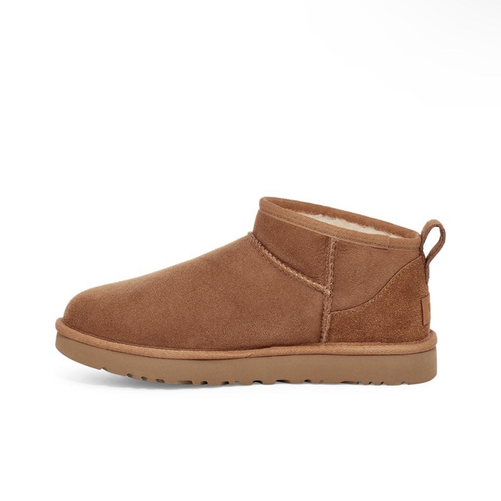 UGG CLASSIC ULTRA MINI Sheepskin Snow Boots Women's Brown 1116109-CHE(Team186-)