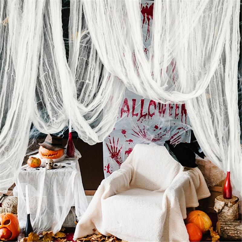 Halloween Decoration Coarse Gauze Fabric For Scary Party Home Office Classroom Horror Atmospheres Setups
