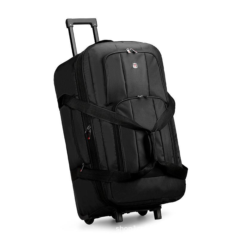 Wheel Bag Large-capacity Oxford Cloth Trolley Travel Bag for Men Women Going Out To Work Storage Folding Luggage Bag Checked Luggage Bag