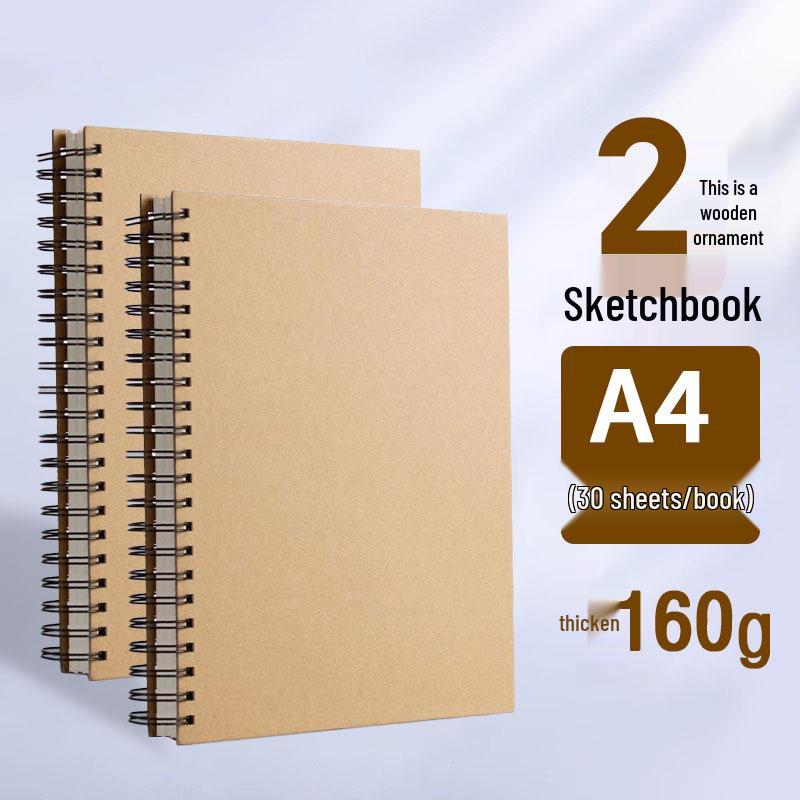 Thickened 160g Art Sketchbook for Students, A4/A5/8k, Side-Flip, Hard Cover