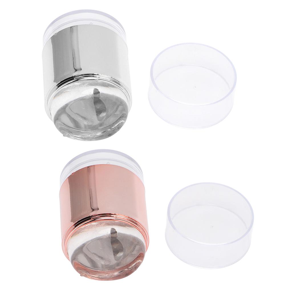 Nail Art Stamper Kit Strong Adhesive Clear Double Headed Nail Art Jelly Stamper with Lace Floral Pat