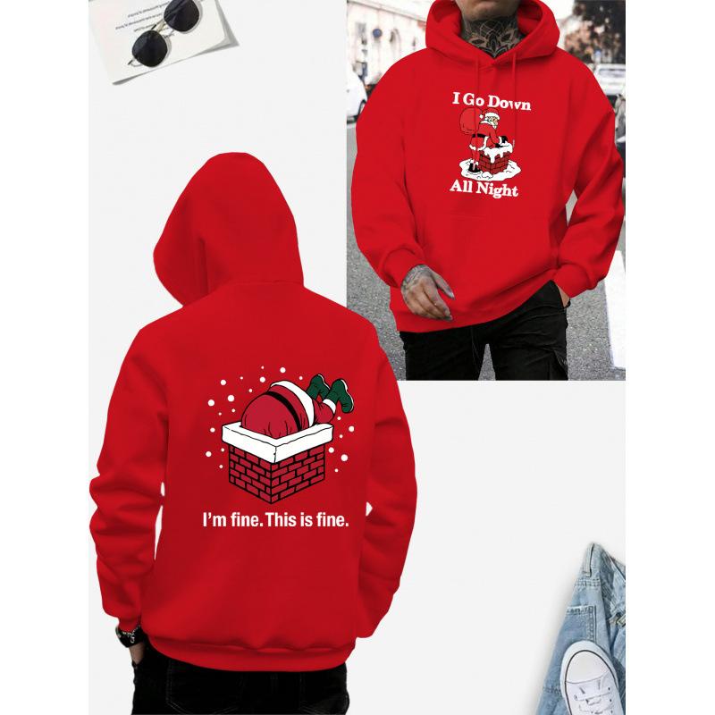 Men's Fashion Christmas Hoodie - Santa Casual Pullover