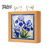 Functional Glowing Home Decor Acrylic Puzzle LED Night Light, 2-In-1 USB Royal Iris Bloom Jigsaw Lamp, DIY Floral Kit Creative Desktop Ambient