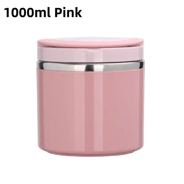 2025 Stainless Lunch Box 1000ml Vacuum-Insulated Leakproof Bento for Student Office Soup Rice Multi-Purpose Storage