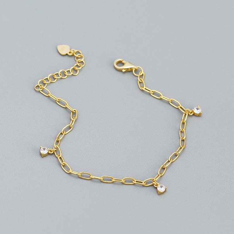 Sterling Silver Multi-Pendant Bracelet - Korean Style, Fresh Summer Jewelry for Women 925 Sterling Silver