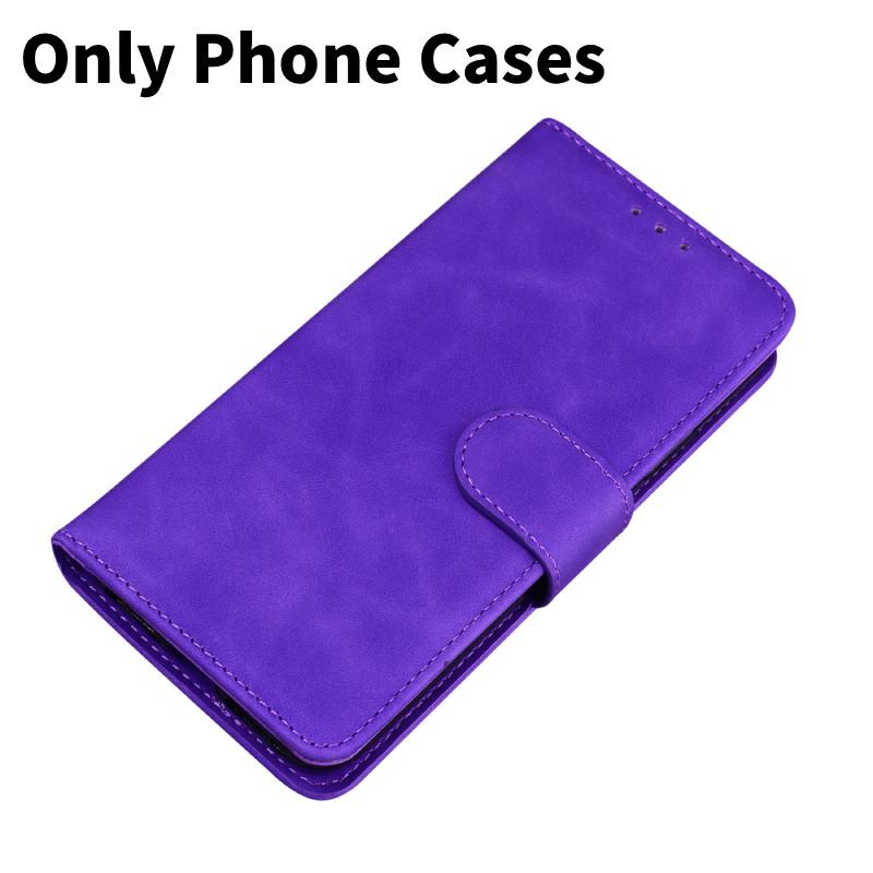 Samsung Galaxy For A06 Solid Color Skin Leather Phone Case Women Men Magnetic