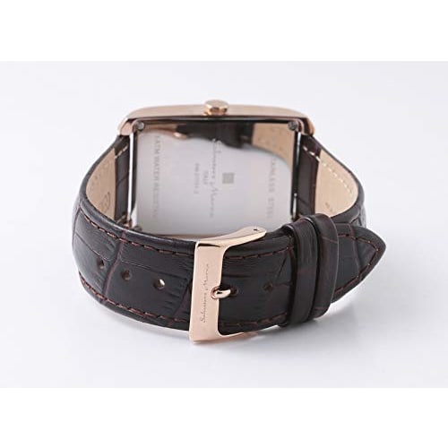 Salvatore Marra Stainless Steel Cut Glass Watch SM21101-PGWH Men's
