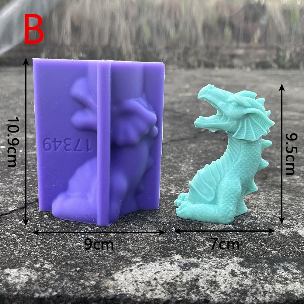 3D Wicked Dragon Candle Silicone Mold DIY Party Cake Decorating Tools Dragon Fondant Chocolate Moulds Desktop Craft Home Decor
