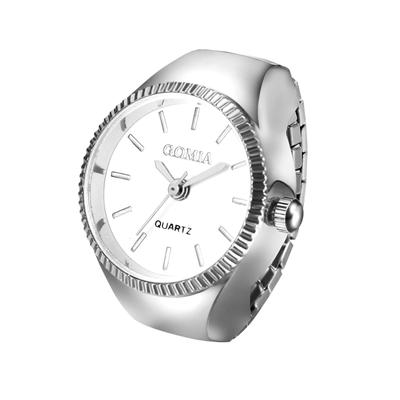 Ring Watch Ring Fashionable One Size Fits Stainless Steel Ring Watch Analog Waterproof Simple Quartz Watch Gold Silver Fashion Accessory Birthday