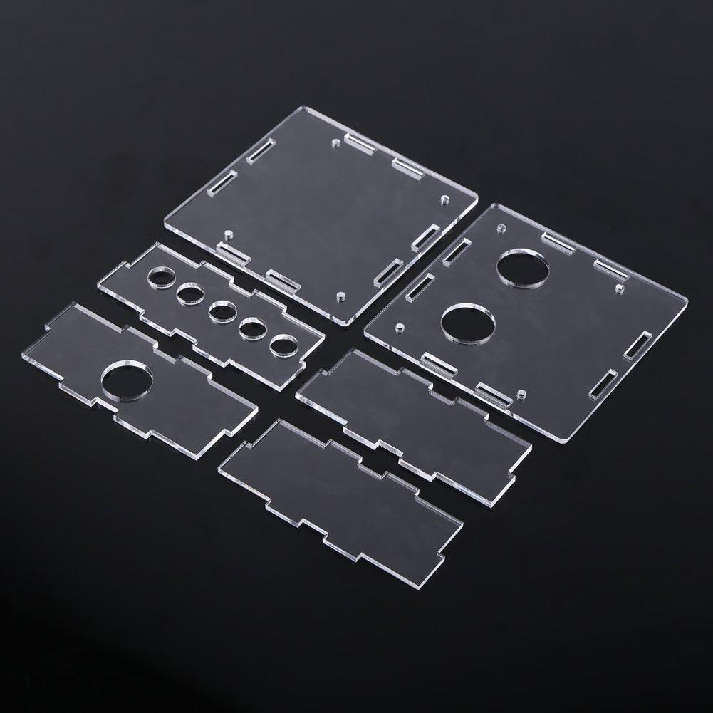 Oumefar 6J1 Acrylic Case Shell Electron Tube Valve Preamp Amplifier Board Housing Protective Tube Preamplifier Kit for 1 Channel Audio Component