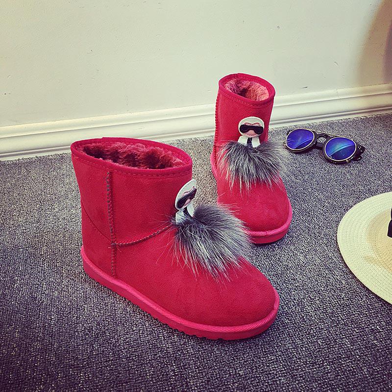 2025 Winter New Snow Short Boots Children Korean Version of Japanese Students Cute Bread Velvet Cotton Shoes Tide