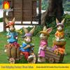 Cute Rabbit Garden Sculpture & Planter Set