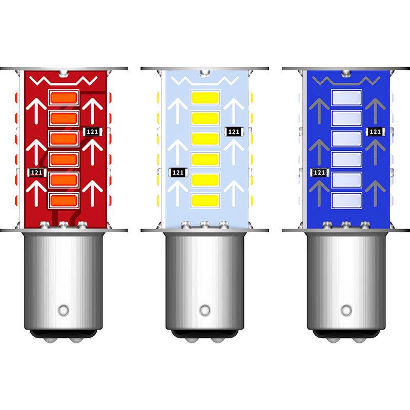 1157 LED Red Brake Light & DRL, 4014 SMD BAY15D 2-in-1 Bulb