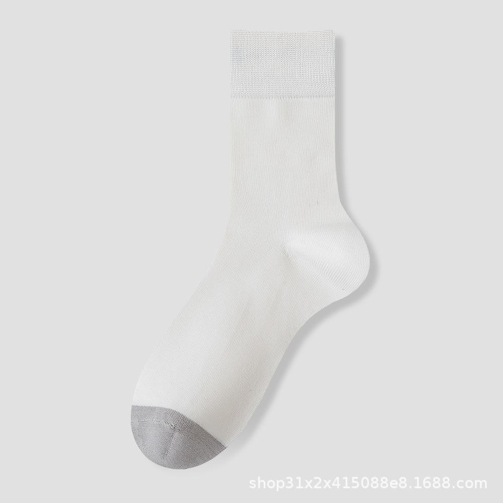 Male Spring and Autumn Pure Cotton Anti Odor Antibacterial Long Boneless Socks