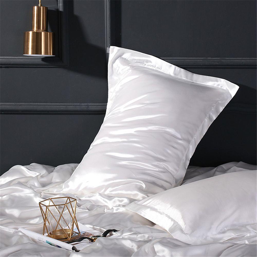 Mulberry Silk Pillowslip Pillow Case Soft Skin-friendly Anti-wrinkle Bedding Solid Color Minimalist Home Decor