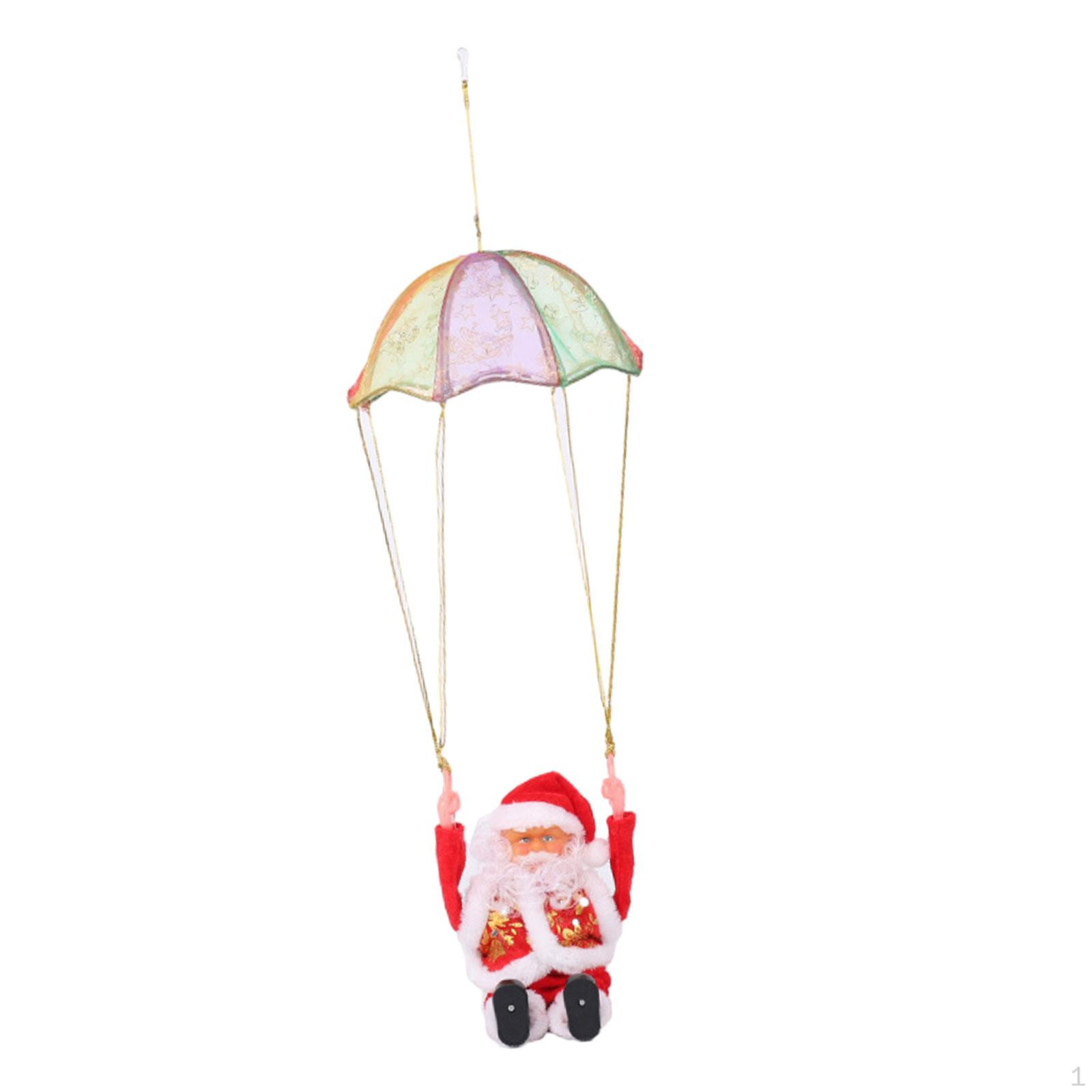 

Santa Parachute Christmas Gift Baby Kids Doll Toy Decorative Hanging Tree Ornament Adorable for