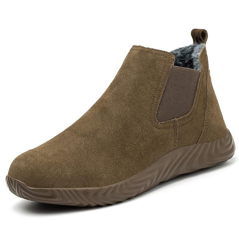 Oulylan Anti Puncture Lightweight Insulated Boot Steel Toe Anti Smash Labor Footwear Men Wear Resistant Safety Shoes for Working